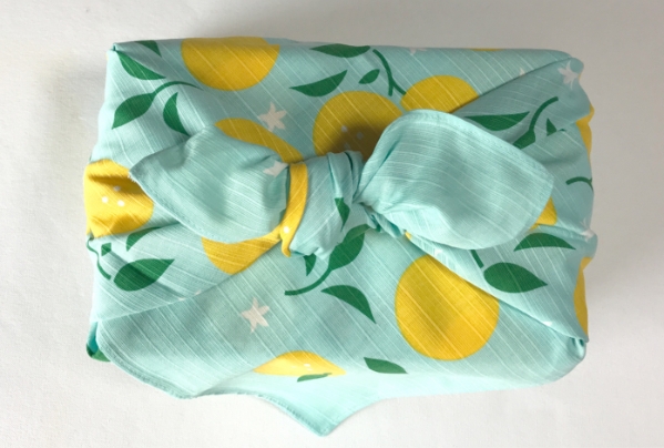 冬至には柚子風呂「おかみさんの大風呂敷 約70cm　【柚子】」