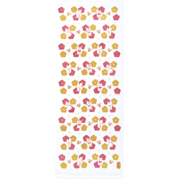 縁福タオル　招き猫