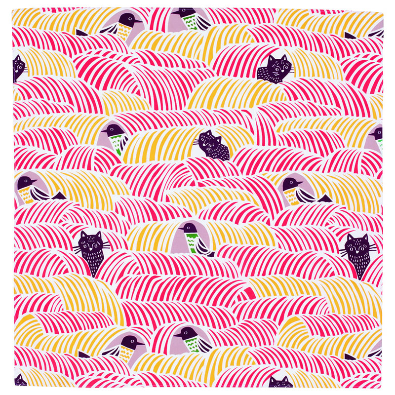 katakata　ねこととり　ピンク