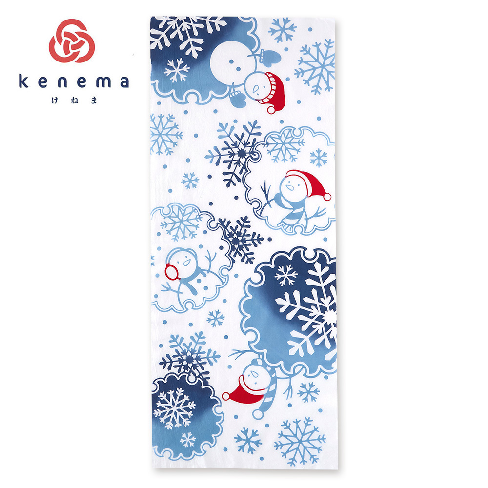 注染手ぬぐい 日本製 気音間 手ぬぐい 【雪花舞う】 風呂敷は