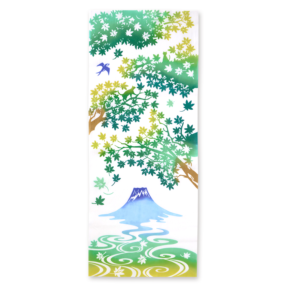 注染手ぬぐい　富士見青紅葉